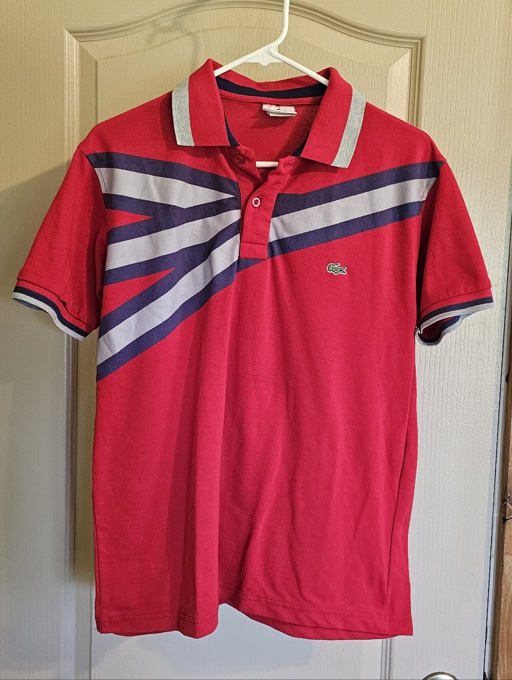 Vintage Lacoste Flag Polo Size 5 M/L Designed & Made In France